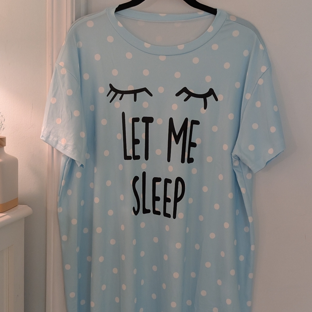 NWOT Blue Polka Dot Sleepwear Top